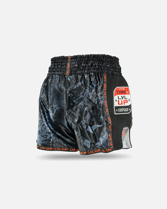 LVL UP Muay-Thai-Shorts Stadium – Schwarz