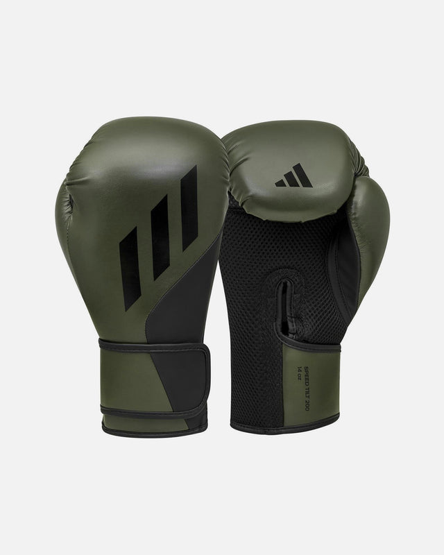 Gants de boxe Adidas Speed Tilt 200 – Vert olive/Noir