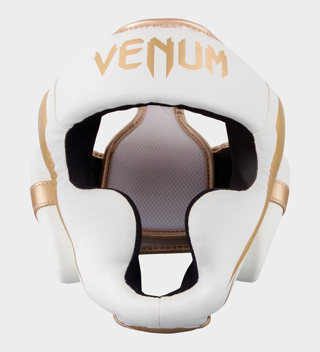 Venum Caschi da boxe Elite – Bianco/Oro – Caschi da boxe